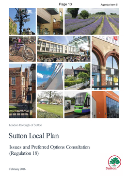 Sutton Local Plan Issues and Preferred Options Document 2016