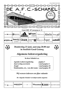 8 Juni 2005, 83E Jaargang Nummer 15