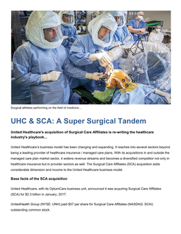 UHC & SCA: a Super Surgical Tandem