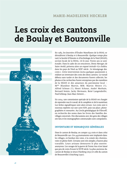 Les Croix Des Cantons De Boulay Et Bouzonville