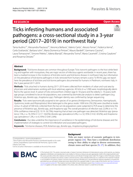 Ticks Infesting Humans and Associated Pathogens