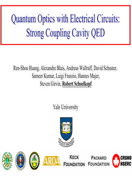 Quantum Optics with Electrical Circuits: Strong Coupling Cavity QED