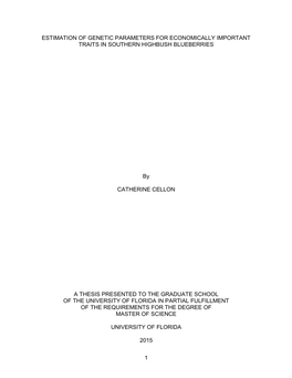 University of Florida Thesis Or Dissertation Formatting