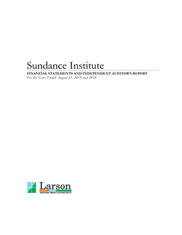 Read the 2019 Financial Statements and Independent Auditor's Report