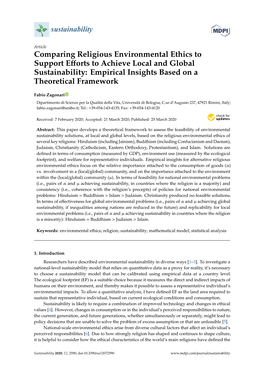 Comparing Religious Environmental Ethics to Support Efforts to Achieve