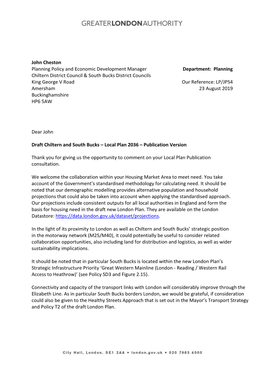 Dear John Draft Chiltern and South Bucks – Local Plan 2036