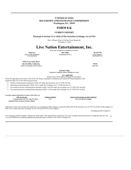 Live Nation Entertainment, Inc