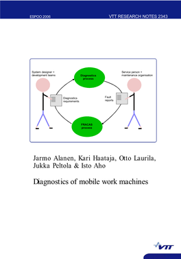 Diagnostics of Mobile Work Machines VTT Konttinen, Jari