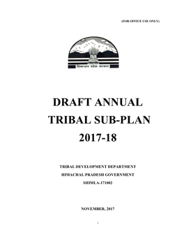 Draft Annual Tribal Sub-Plan 2017-18
