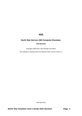 GUI-Interface North Star HORIZON Emulator User Guide