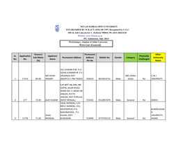 PGZO NON-NSOU GENERAL PAID STUDENTS.Xlsx