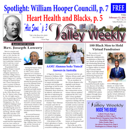 “Alice Sams,” P. 3 “Life Is the Flower for Which Love Is the Honey.” - Victor Hugo POSITIVE-INSPIRATIONAL-EDUCATIONAL BLACK HISTORY MONTH 100 Black Men to Hold Rev