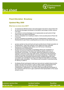 Flood Alleviation Broadway Updated May 2009