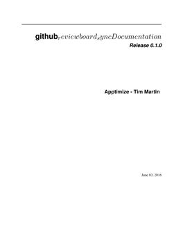 Github-Reviewboard-Sync's Documentation!