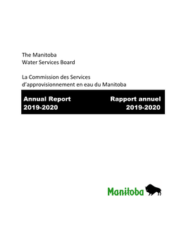 The Manitoba Water Services Board 2019-2020 Annual Report