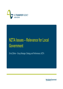 NZTA Issues – Relevance for Local Government