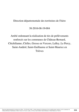 Direction Départementale Des Territoires De L'isère 38-2016-08-19
