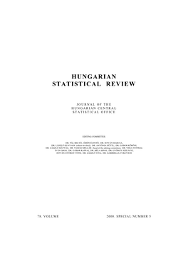 Hungarian Statistical Review