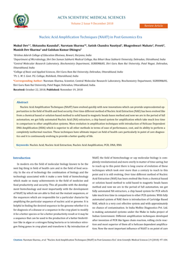 Nucleic Acid Amplification Techniques