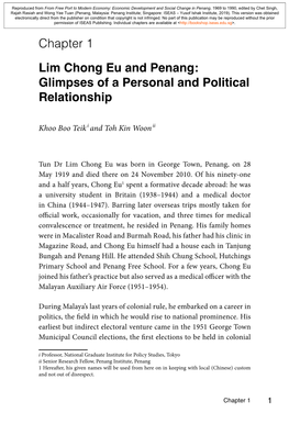 Chapter 1 Lim Chong Eu and Penang
