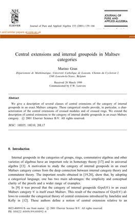 Central Extensions and Internal Groupoids in Maltsev Categories