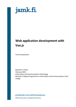 Web Application Development with Vue.Js