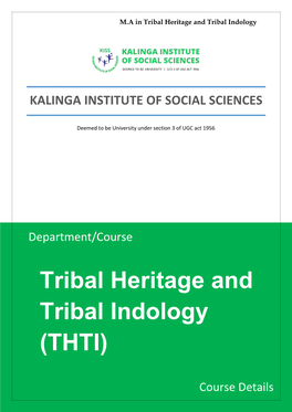 Tribal Heritage and Tribal Indology