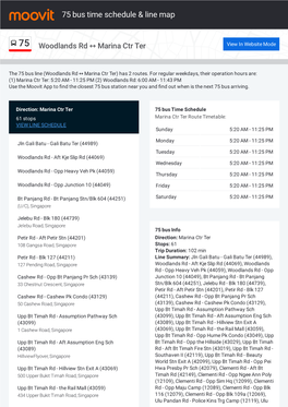 75 Bus Time Schedule & Line Route