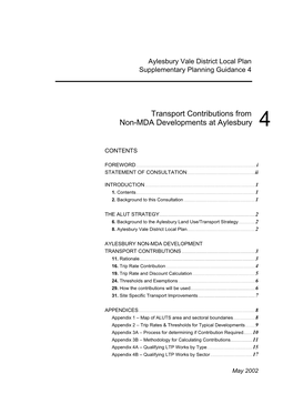 Aylesbury Vale District Local Plan Supplementary Planning Guidance 4