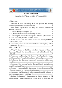 China Newsletter (Issue No
