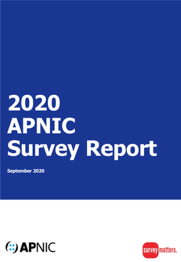 2020 APNIC Survey Report