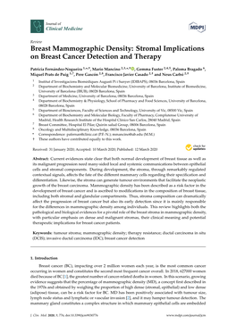 Stromal Implications on Breast Cancer Detection and Therapy