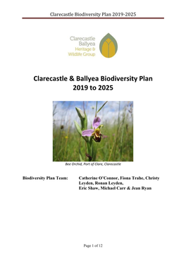 Clarecastle & Ballyea Biodiversity Plan