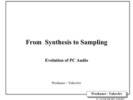 (FM) Synthesis