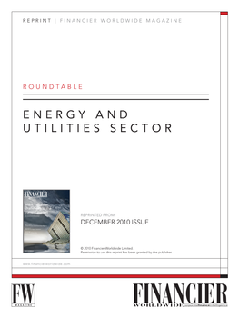 Energy and Utilities Sector Roundtable