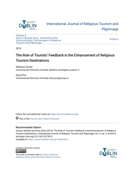 The Role of Tourists' Feedback in the Enhancement of Religious Tourism