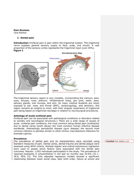 A Summary of Orofacial Pain