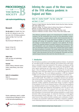 Inferring the Causes of the Three Waves of the 1918 Influenza Pandemic In