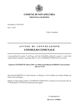 Consiglio Comunale