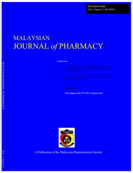 JOURNAL of PHARMACY