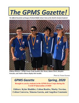 GPMS Gazette Spring, 2020