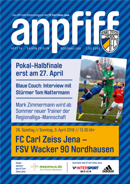 FC Carl Zeiss Jena – FSV Wacker 90 Nordhausen