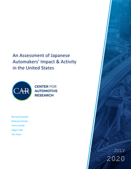 An Assessment of Japanese Automakers' Impact & Activity in The