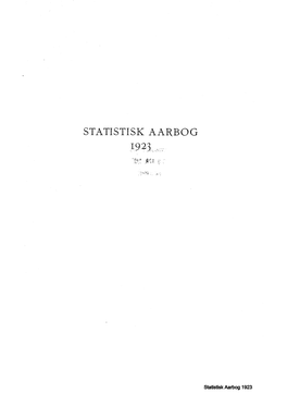 Statistisk Årbog 1923