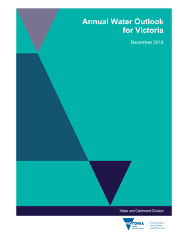 2016 Annual Water Outlook for Victoria