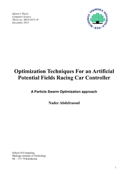 Optimization Techniques for an Artificial Potential Fields Racing Car Controller