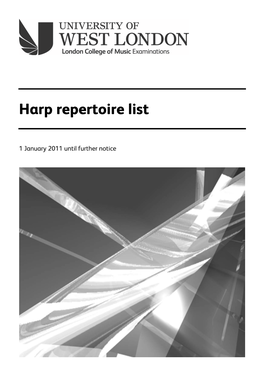 Harp Repertoire List