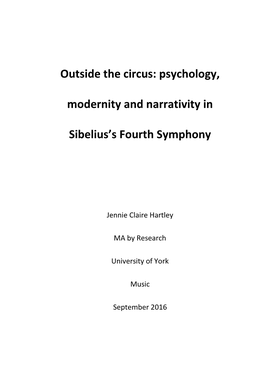 Psychology, Modernity and Narrativity in Sibelius's Fourth Symphony