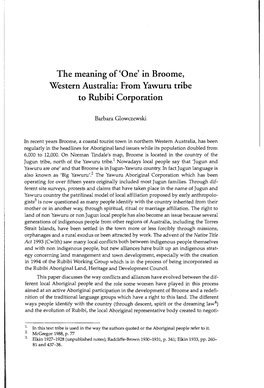 In Broome, Western Australia: from Yawuru Tribe to Rubibi Corporation