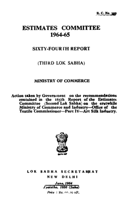 Estimates Committee 1964-65